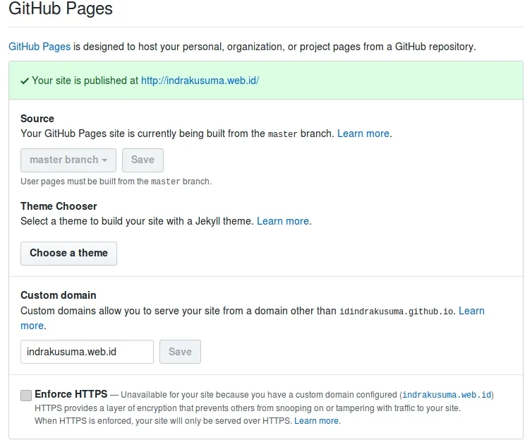 Custom Domain for Github Pages
