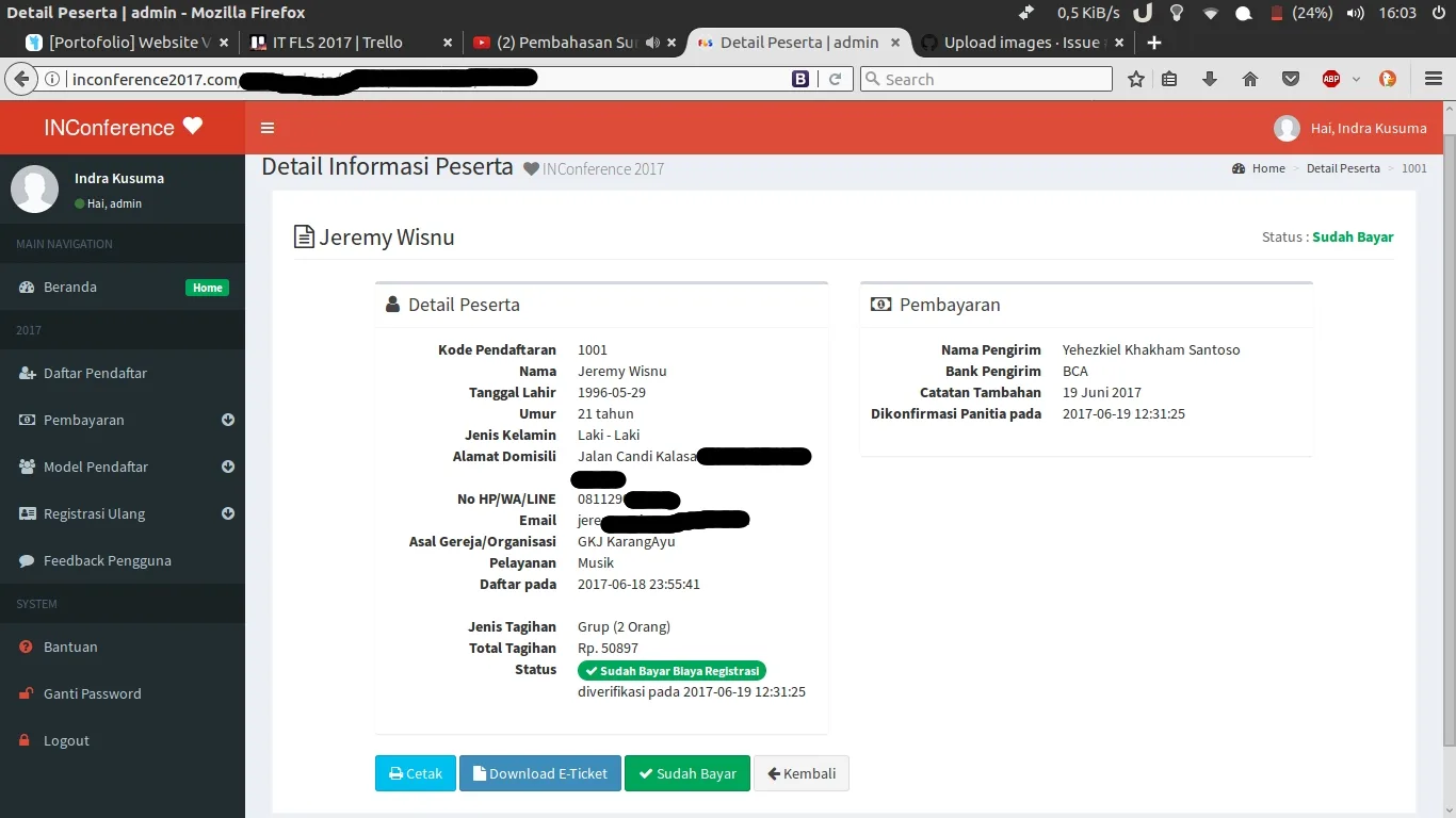 Web Apps INConference 2017 - Sistem Verifikasi